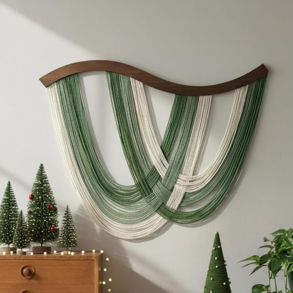 Green Gradient Yarn Wall Hanging Decor